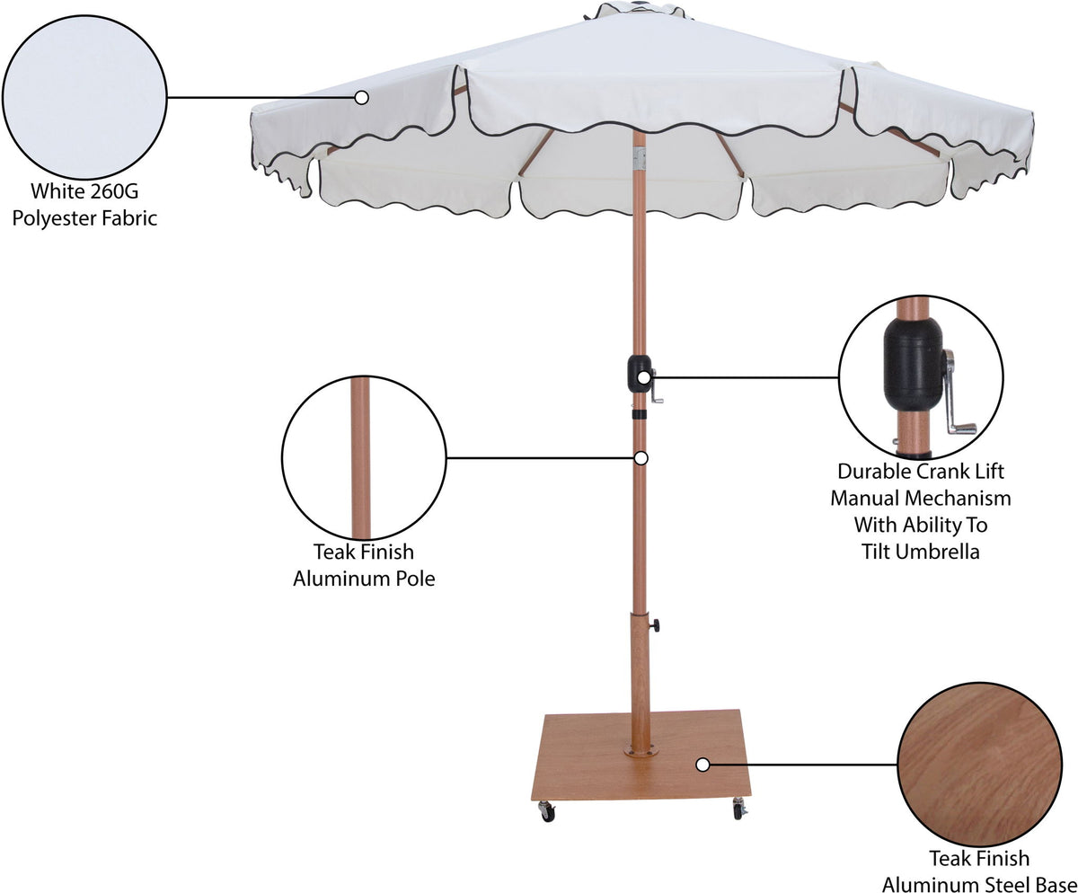 Amalfi - Aluminum Patio Umbrella - Light Brown Base / Light Brown Pole