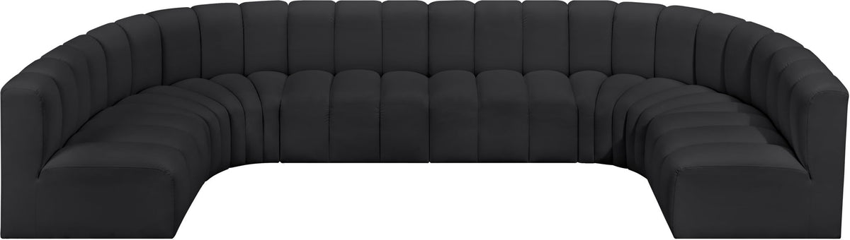 Arc - Faux Leather Modular U-Shaped Sectional