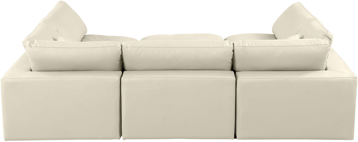 Comfy - 6 Piece Faux Leather Sectional