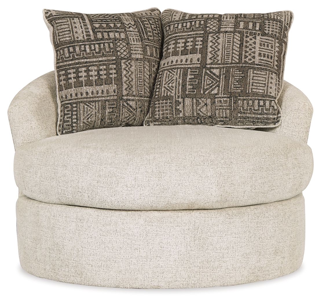 Soletren - Swivel Accent Chair - Stone