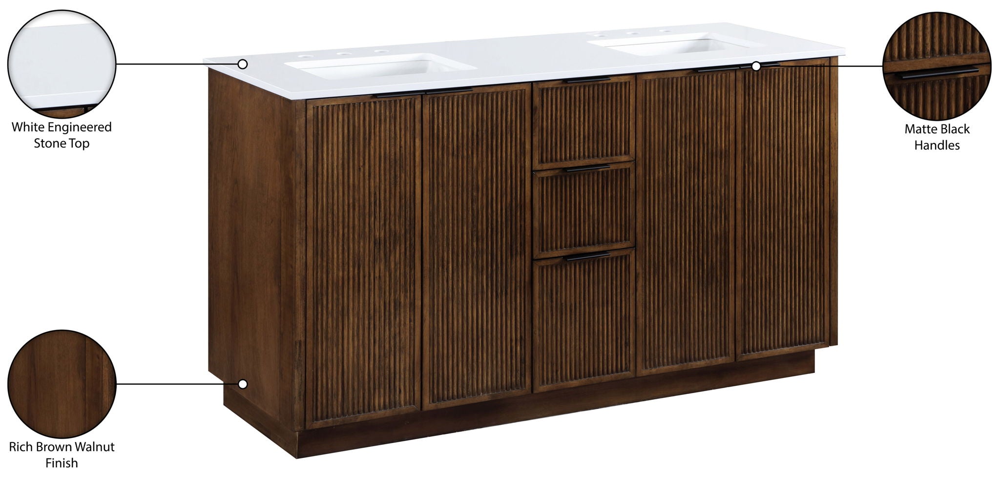 Willard - Engineered Stone And Solid Wood Bathroom Vanity