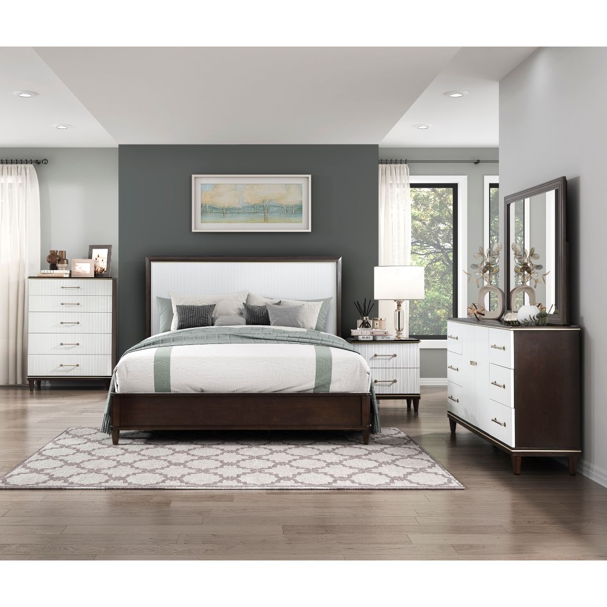 Niles - Dresser - White / Cherry