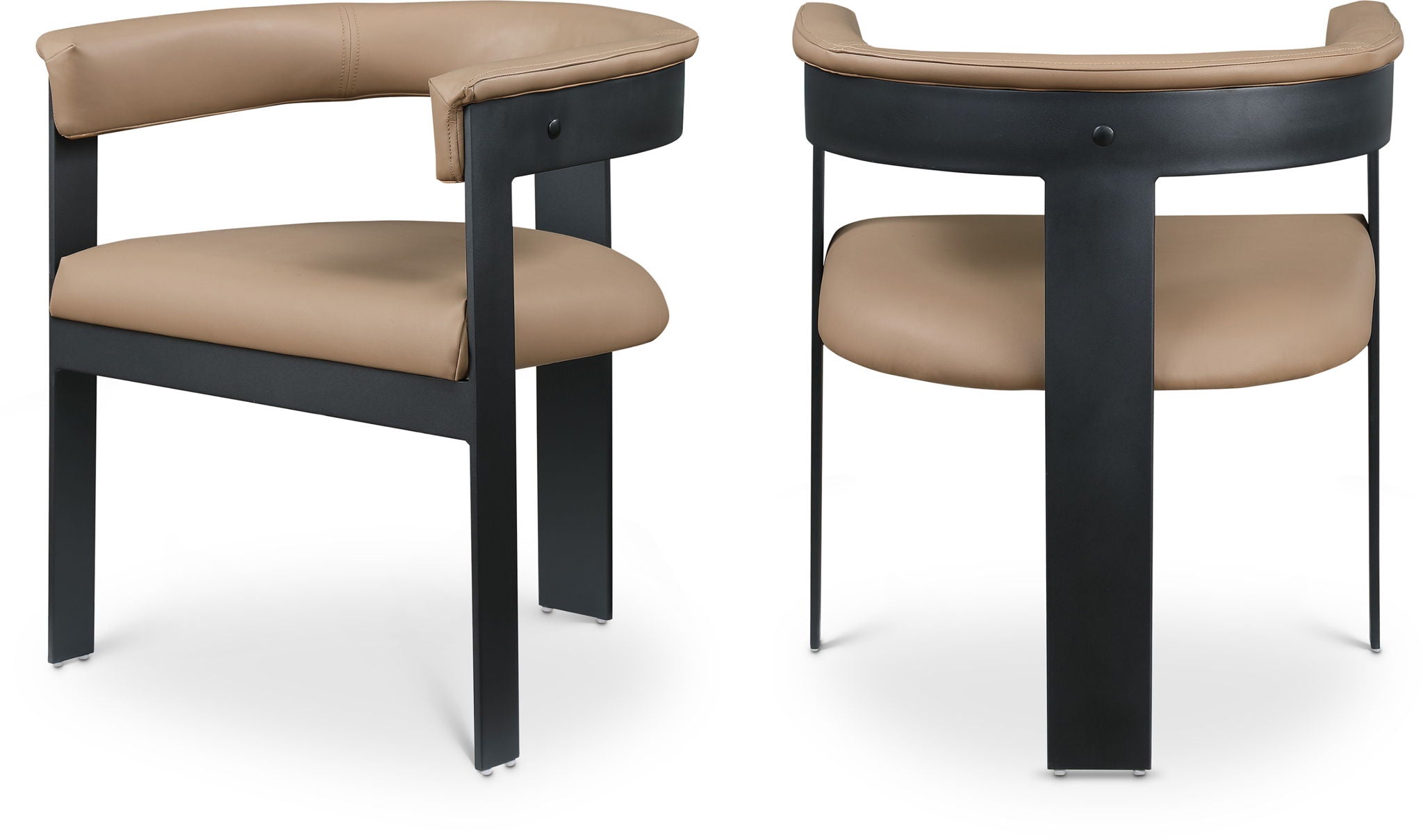 Romeo - Faux Leather Dining Chair With Black Base (Set of 2)
