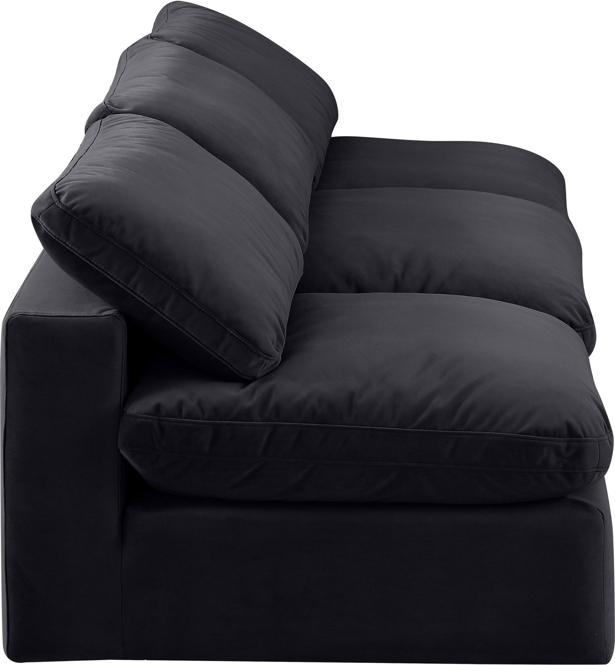 Comfy - Velvet Modular Armless Sofa 3 Seats