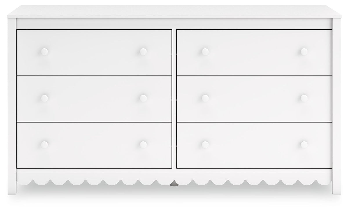 Hallityn - Six Drawer Dresser - White