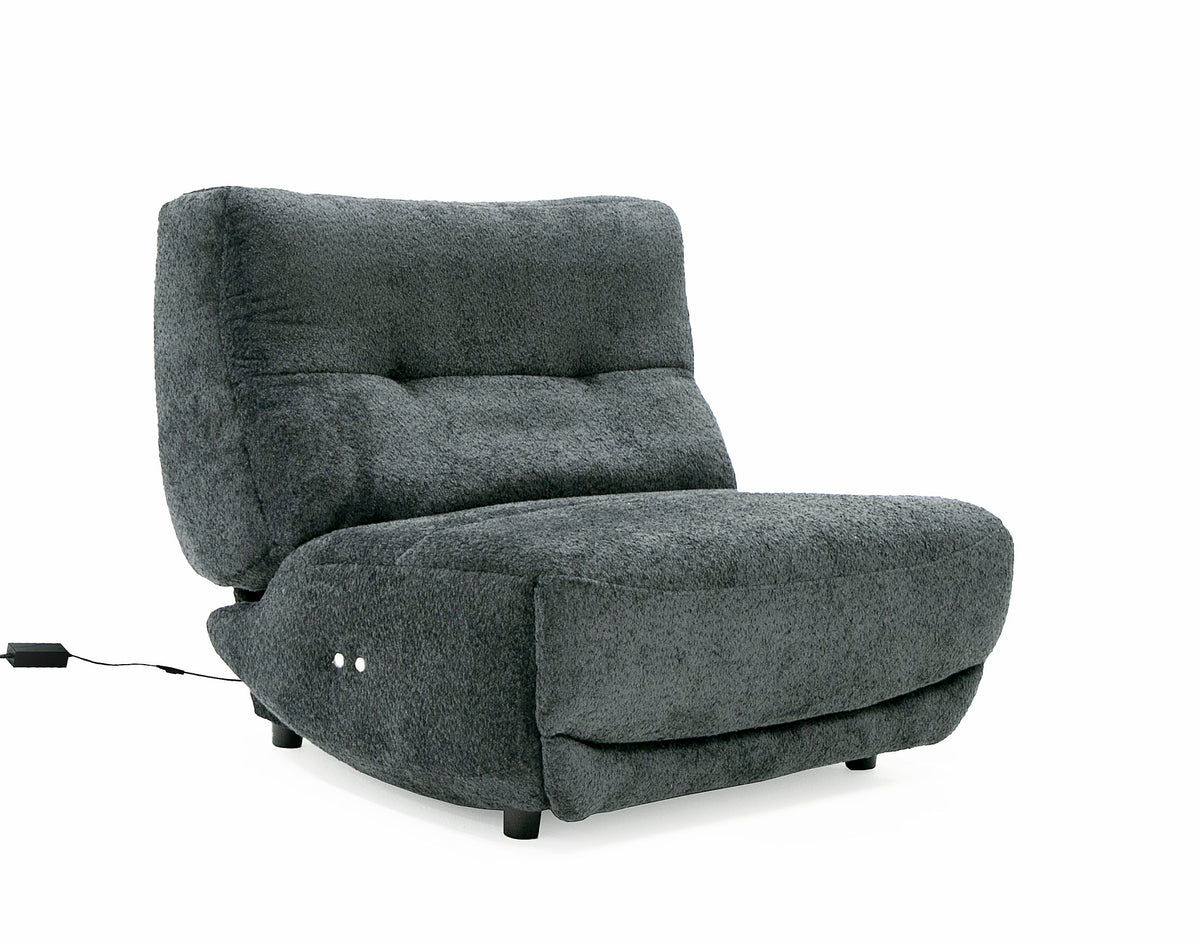 Basil - Modern Black Fabric Large Electric Recliner Chair