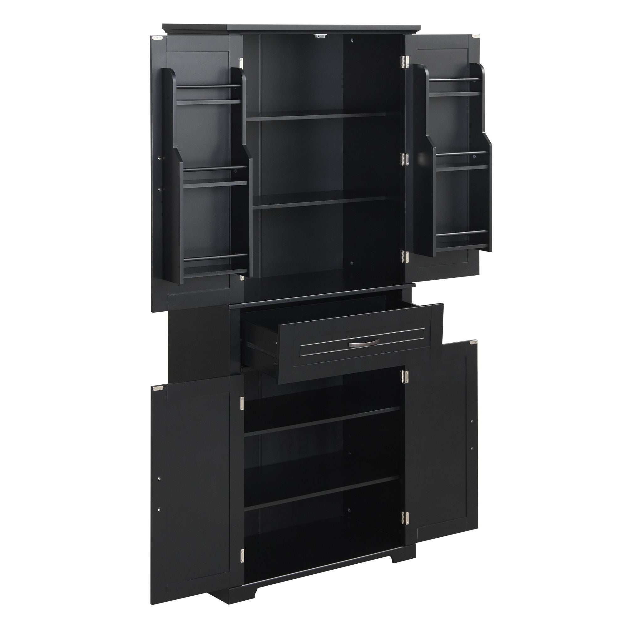 Bathroom Storage Cabinet With Doors And Drawer, Adjustable Shelf