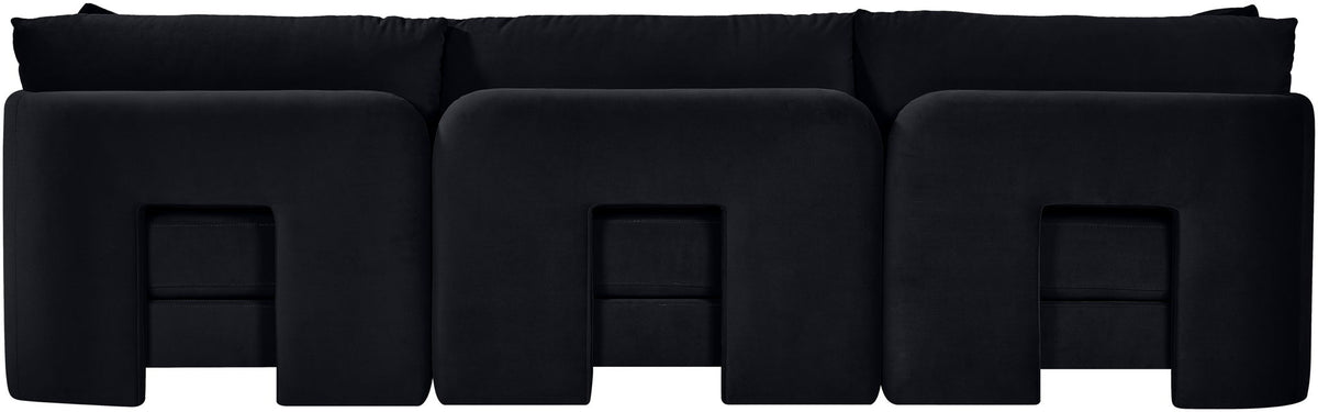 Hammond - Velvet Performance Fabric Upholstered 3 Piece Sofa