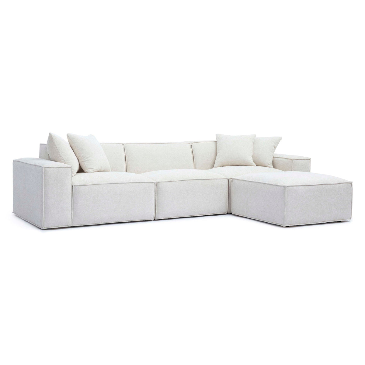 Mindy Dark Gray Chenille Basketweave Modular Sectional