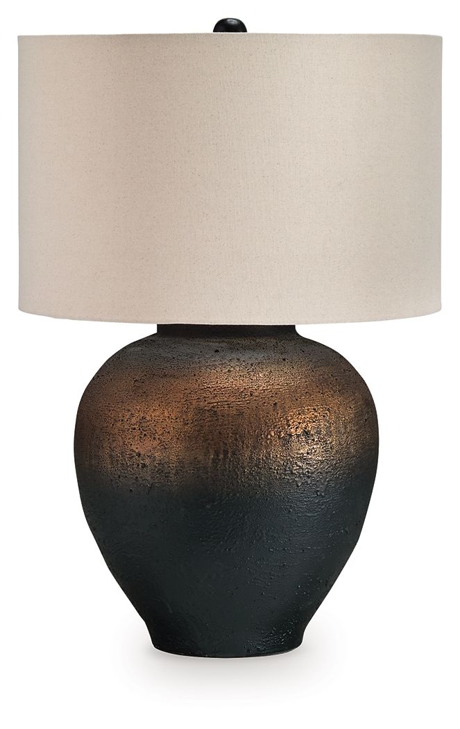 Newgerhard - Metal Table Lamp - Brown / Black
