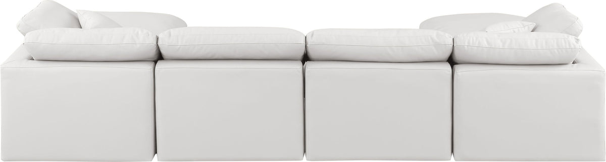 Indulge - Faux Leather 6 Piece Modular Double Chaise Sectional