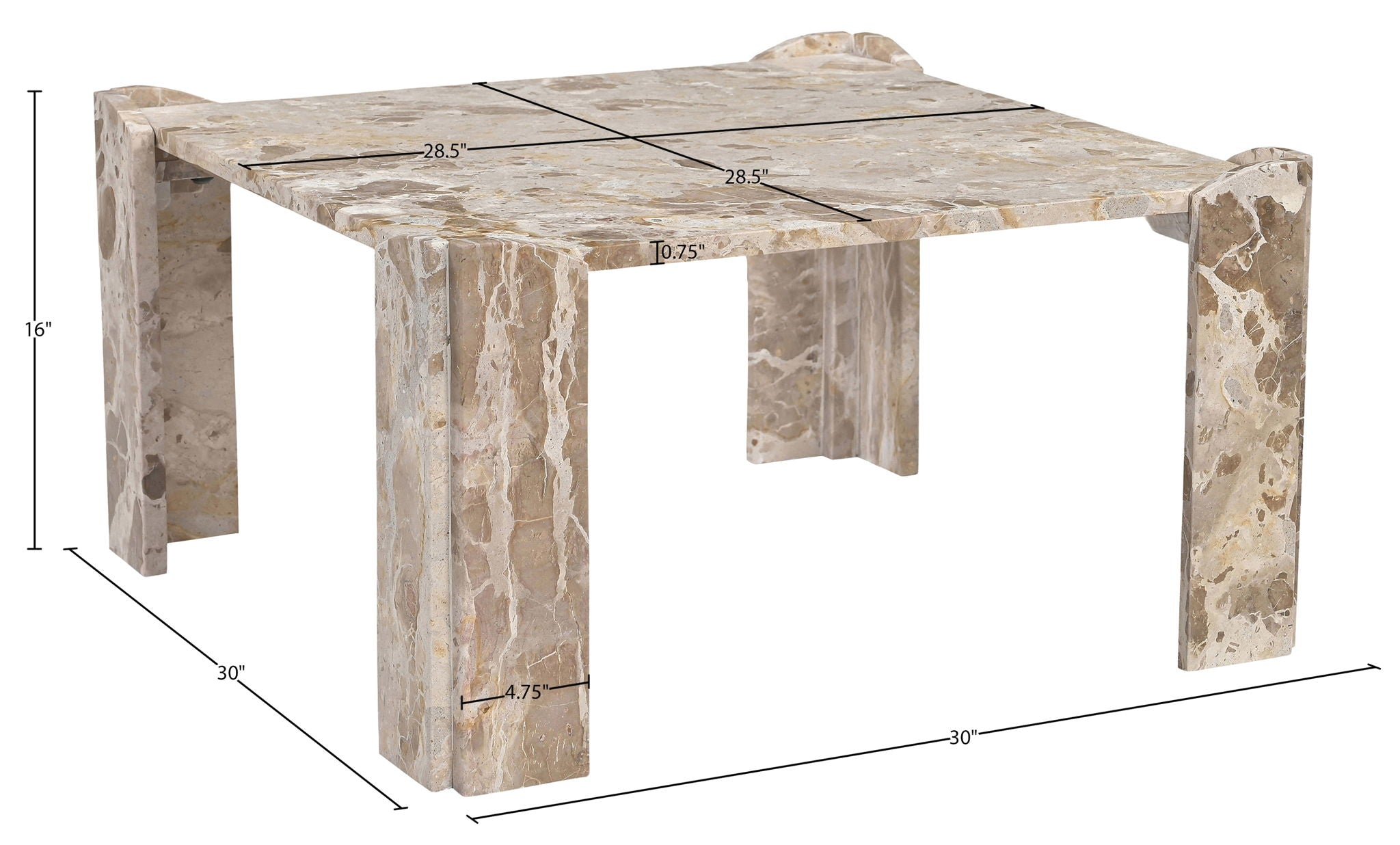 Ravello - Genuine Marble Table