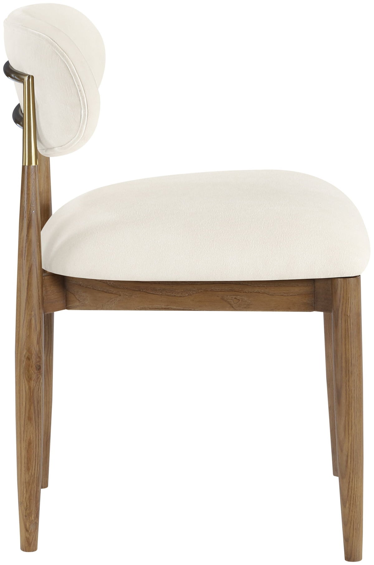 Riccio - Fabric Dining Side Chair (Set of 2) - Walnut Frame