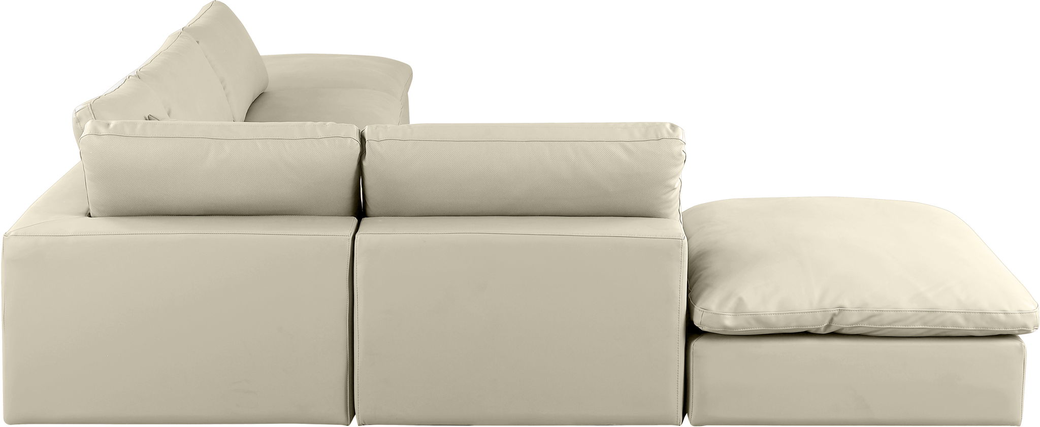 Comfy - 6 Piece Faux Leather Modular Sectional