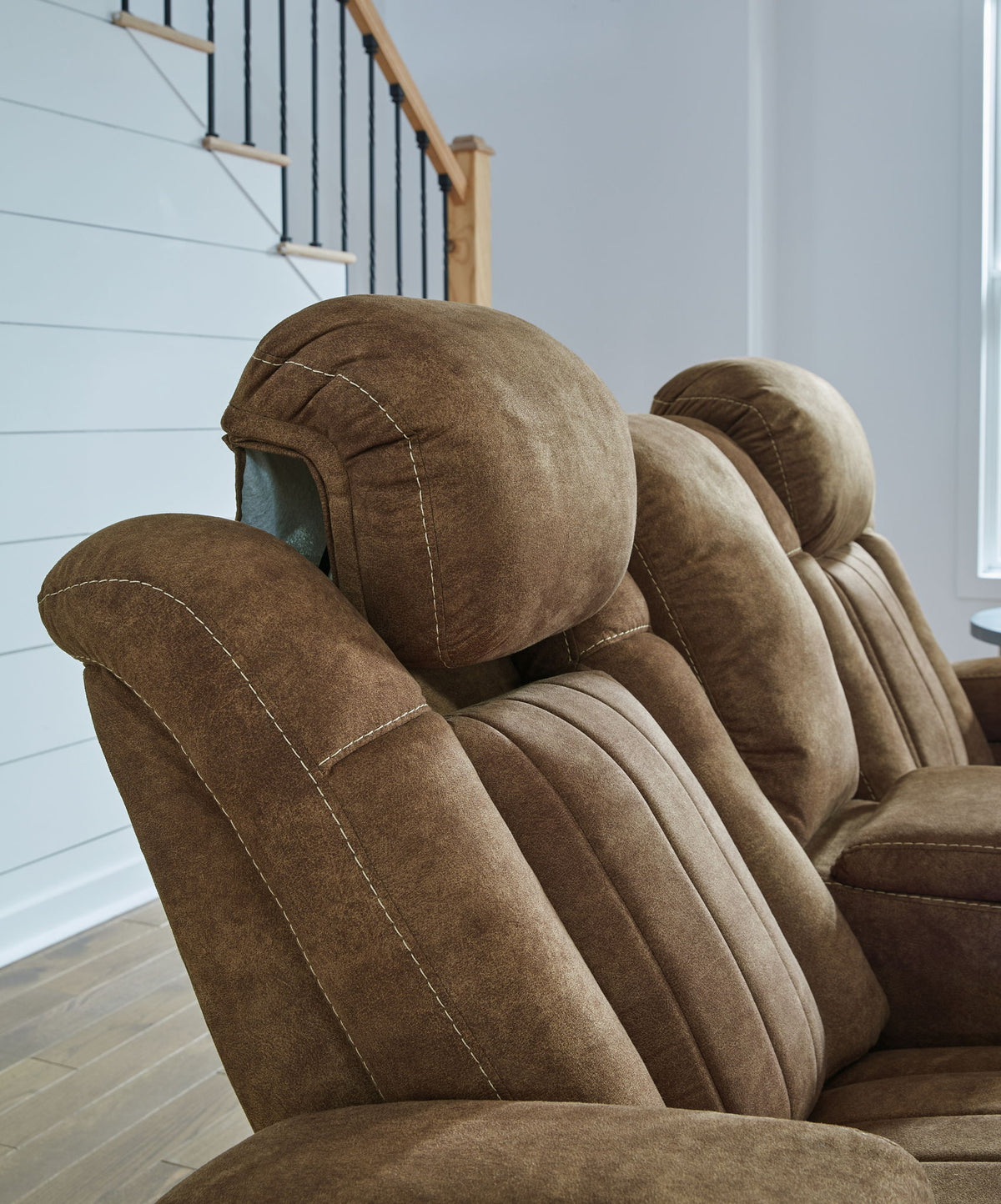 Wolfridge - Power Reclining Sofa With Adj Headrest - Brindle