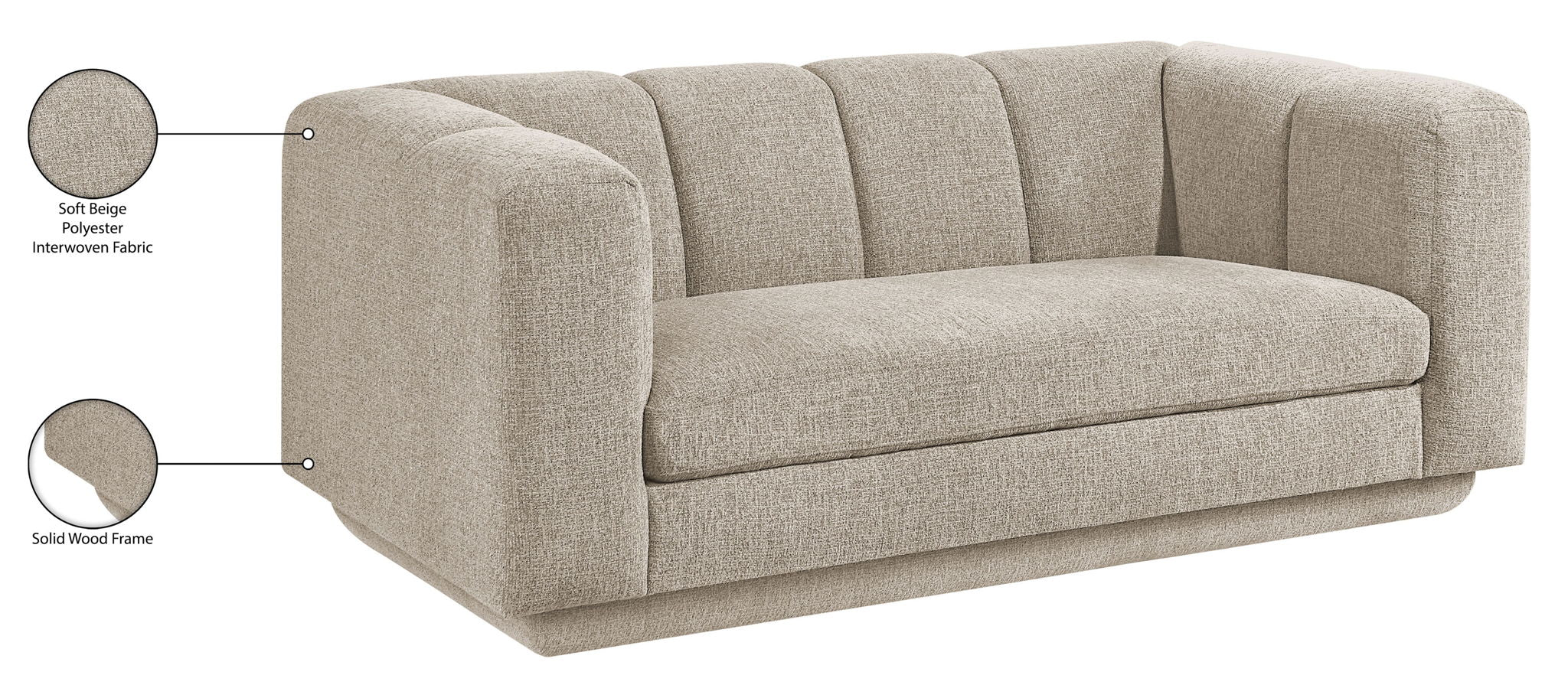 Modari - Fabric Upholstered Loveseat