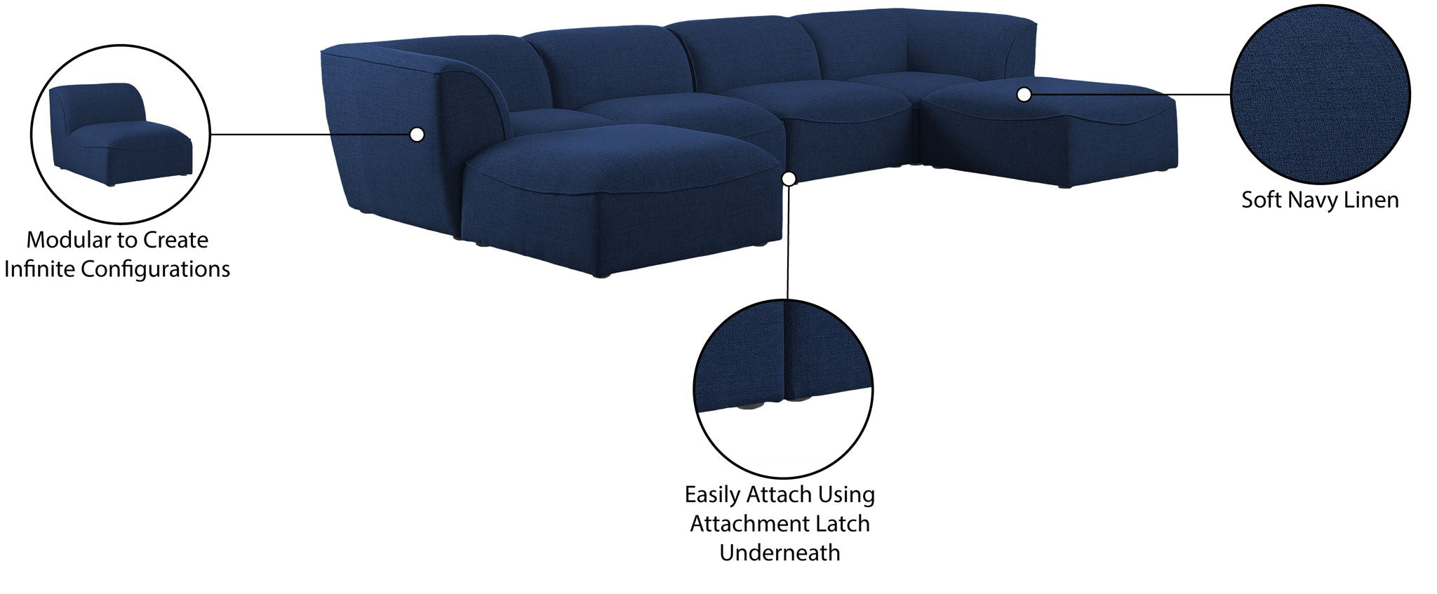 Miramar - 6 Piece Modular Sectional