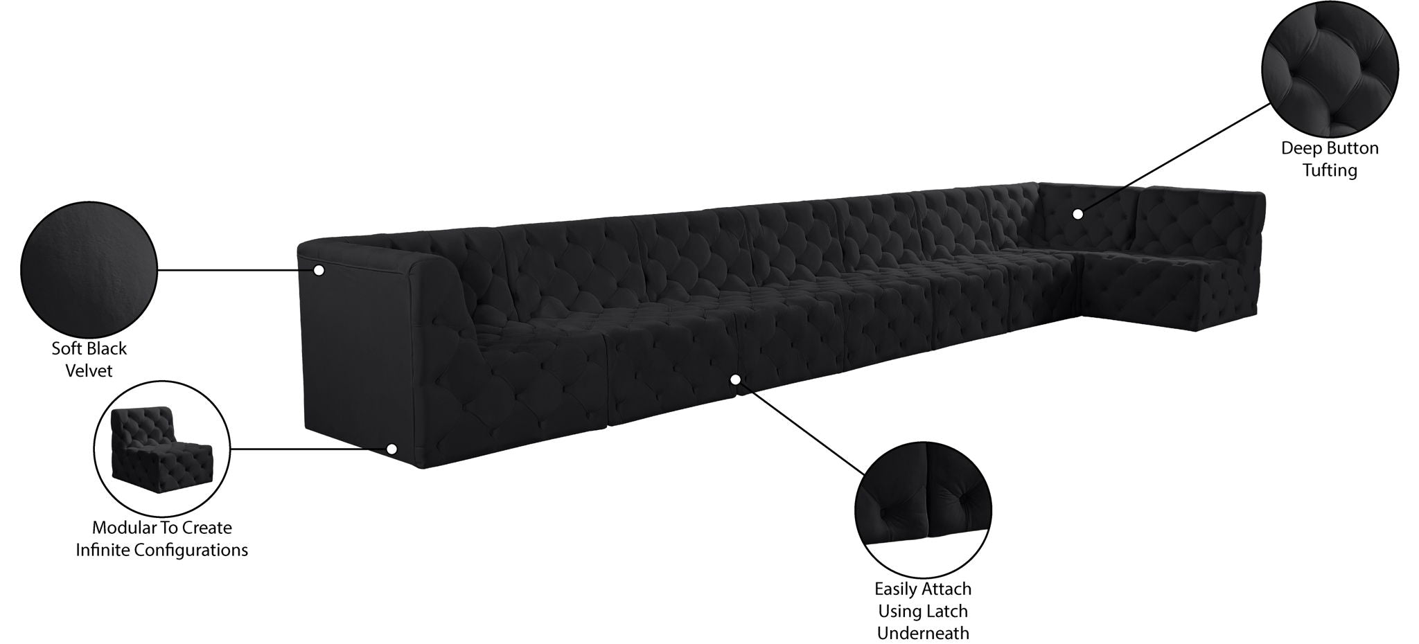 Tuft - 8 Piece Modular Sectional