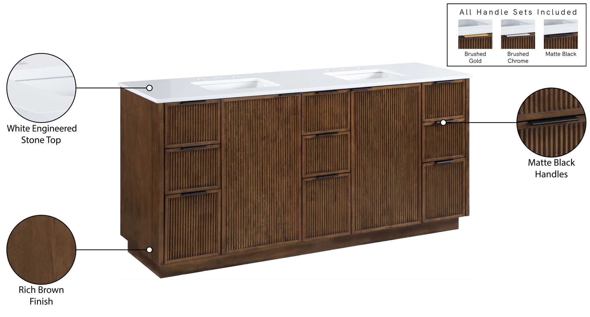 Willard - Engineered Stone And Solid Wood Bathroom Vanity