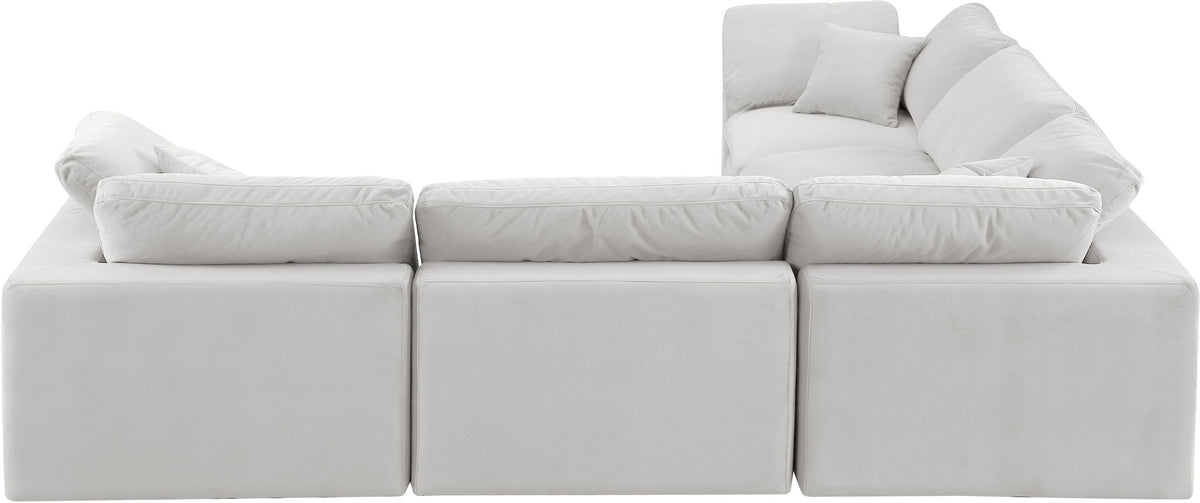 Comfy - 5 Piece Velvet Modular Corner Sectional