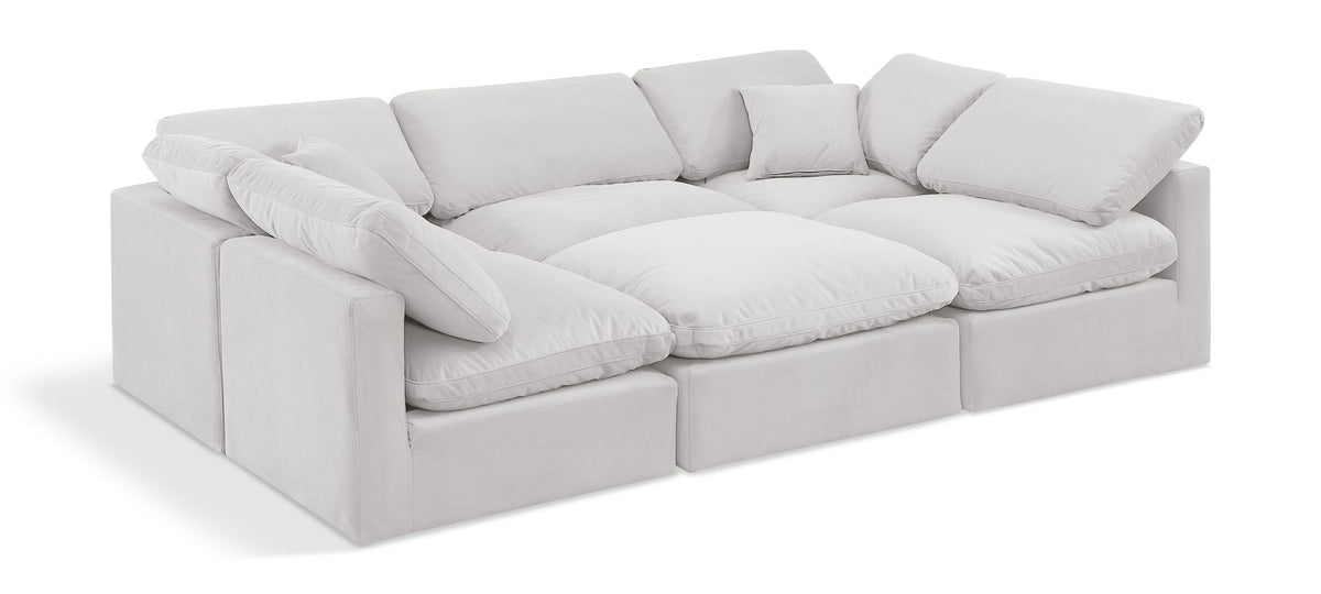 Indulge - Velvet 6 Piece Modular Sectional