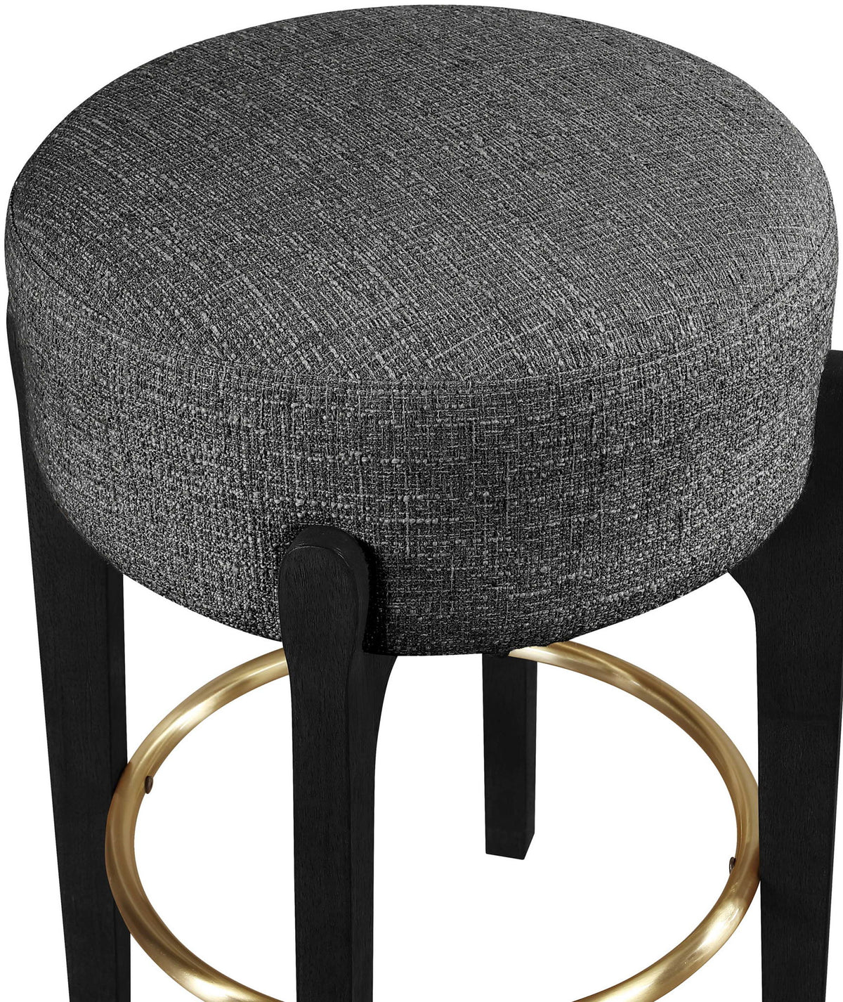 Torino - Backless Counter Stool With Brushed Black Base (Set of 2)