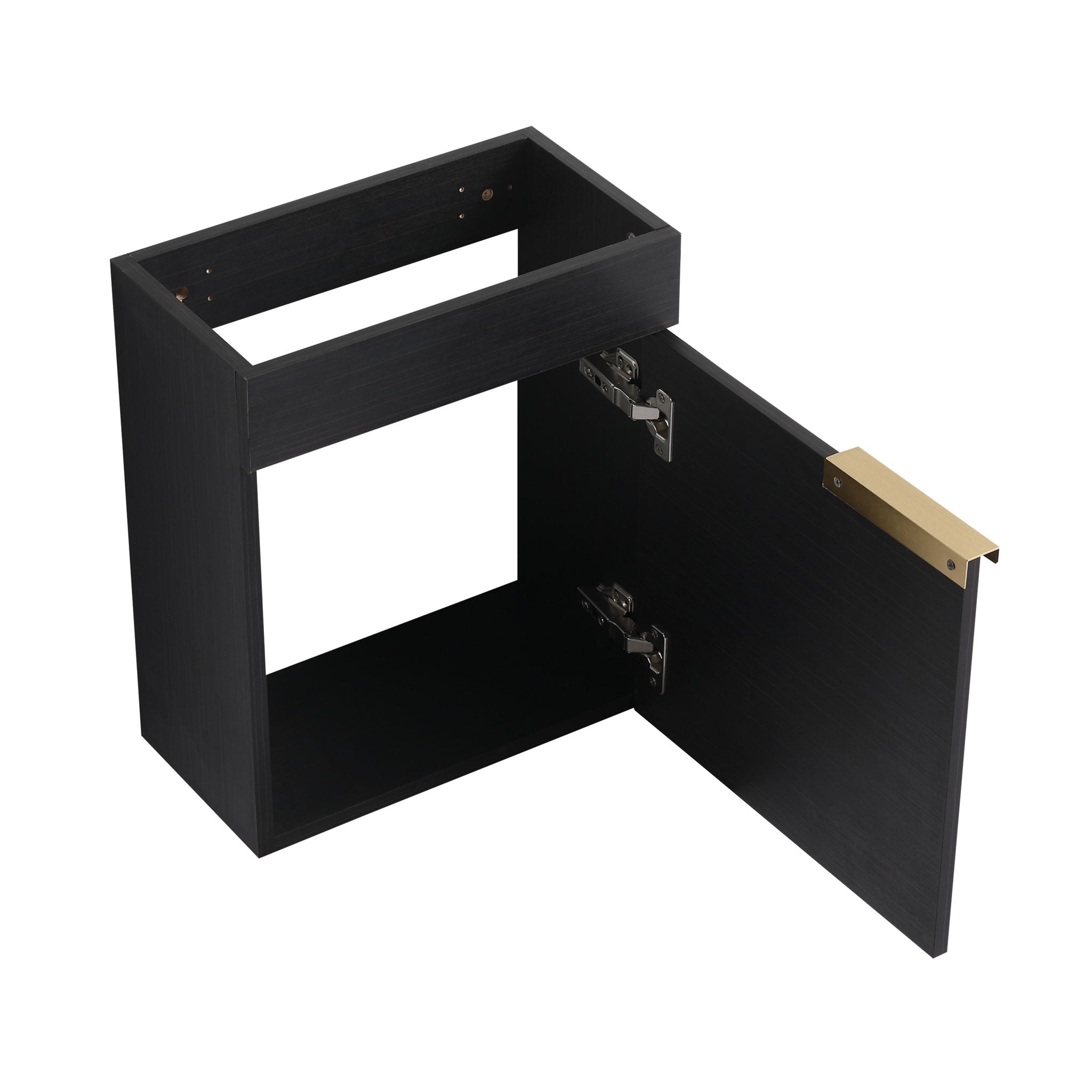 Wall Mounted Bathroom Vanity With Sink And Storage Rack, Soft Close Doors