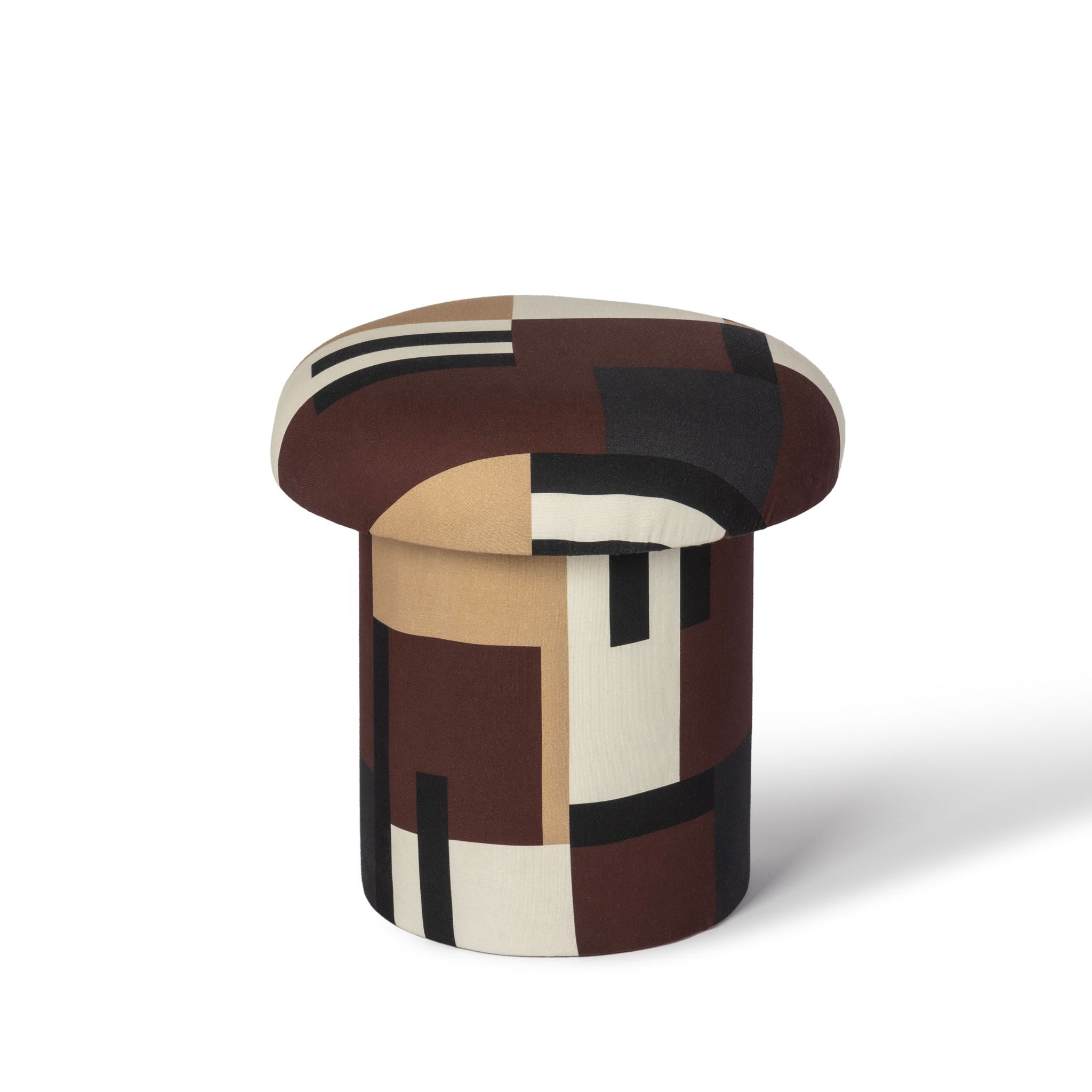 Lucy - Abstract Print Mushroom Stool