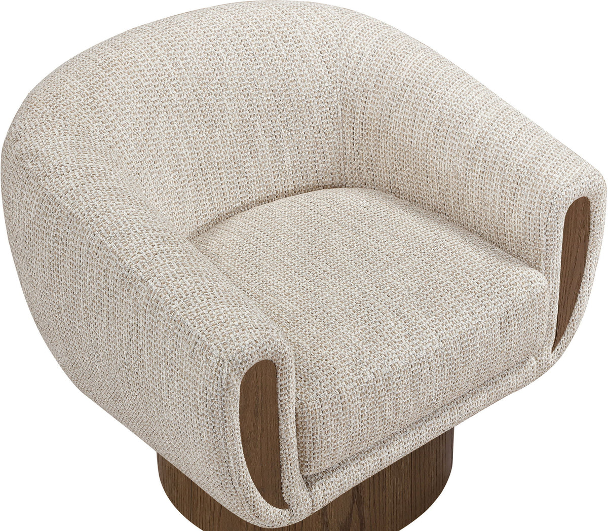 Avella - Interwoven Fabric Swivel Accent Chair