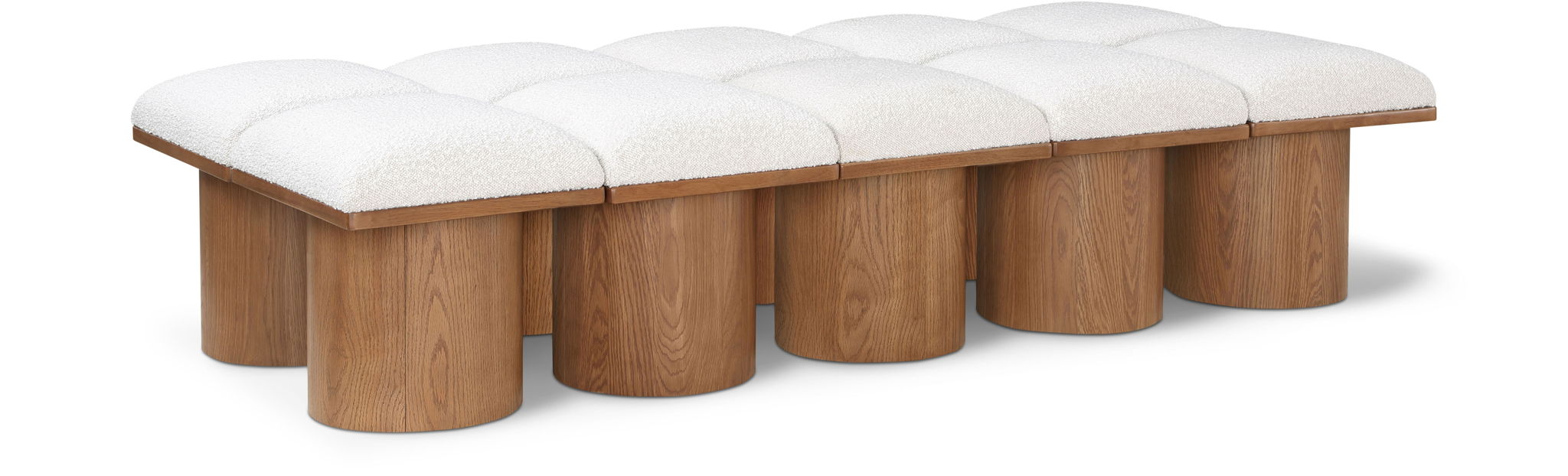 Pavilion - 10 Piece Modular Bench With Brown Base