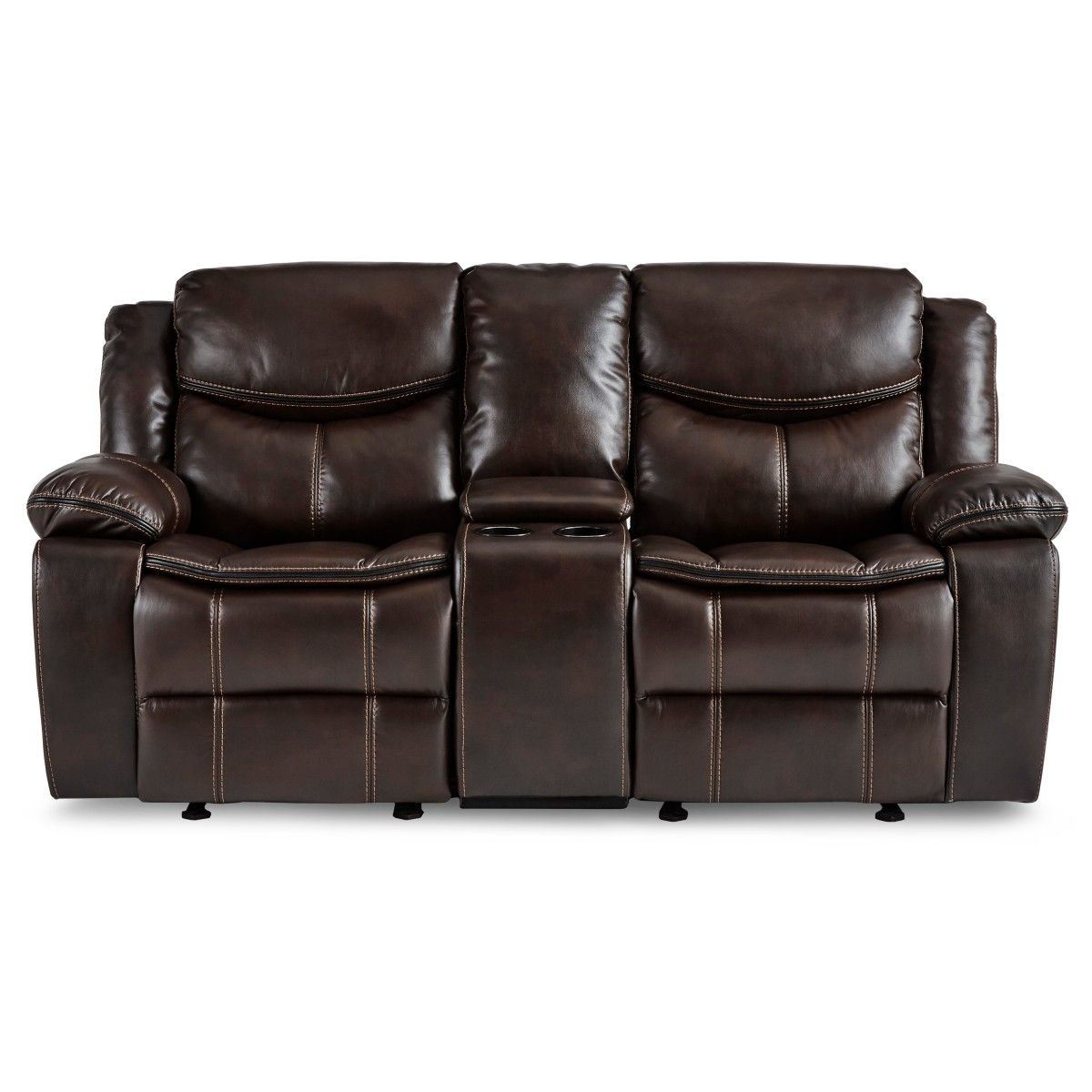 Bastrop - Double Glider Reclining Loveseat With Center Console