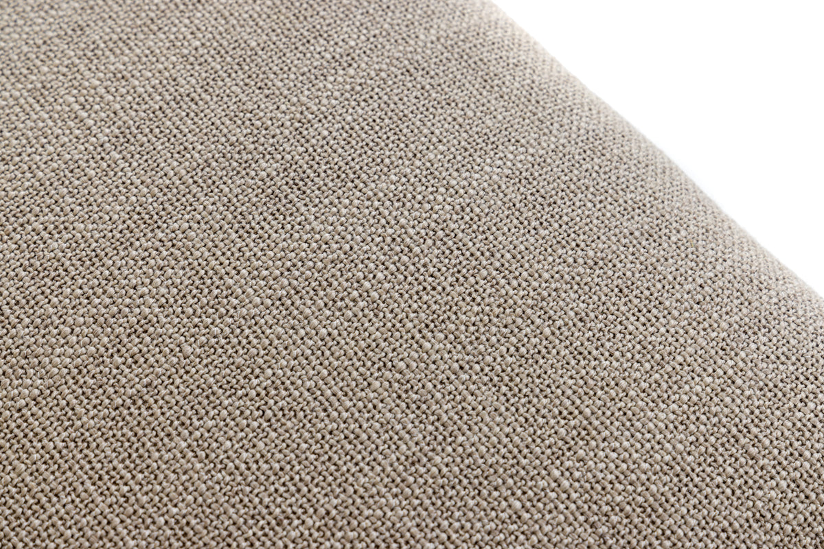 Beasley - Modern Beige Linen + Brass Dining Chair