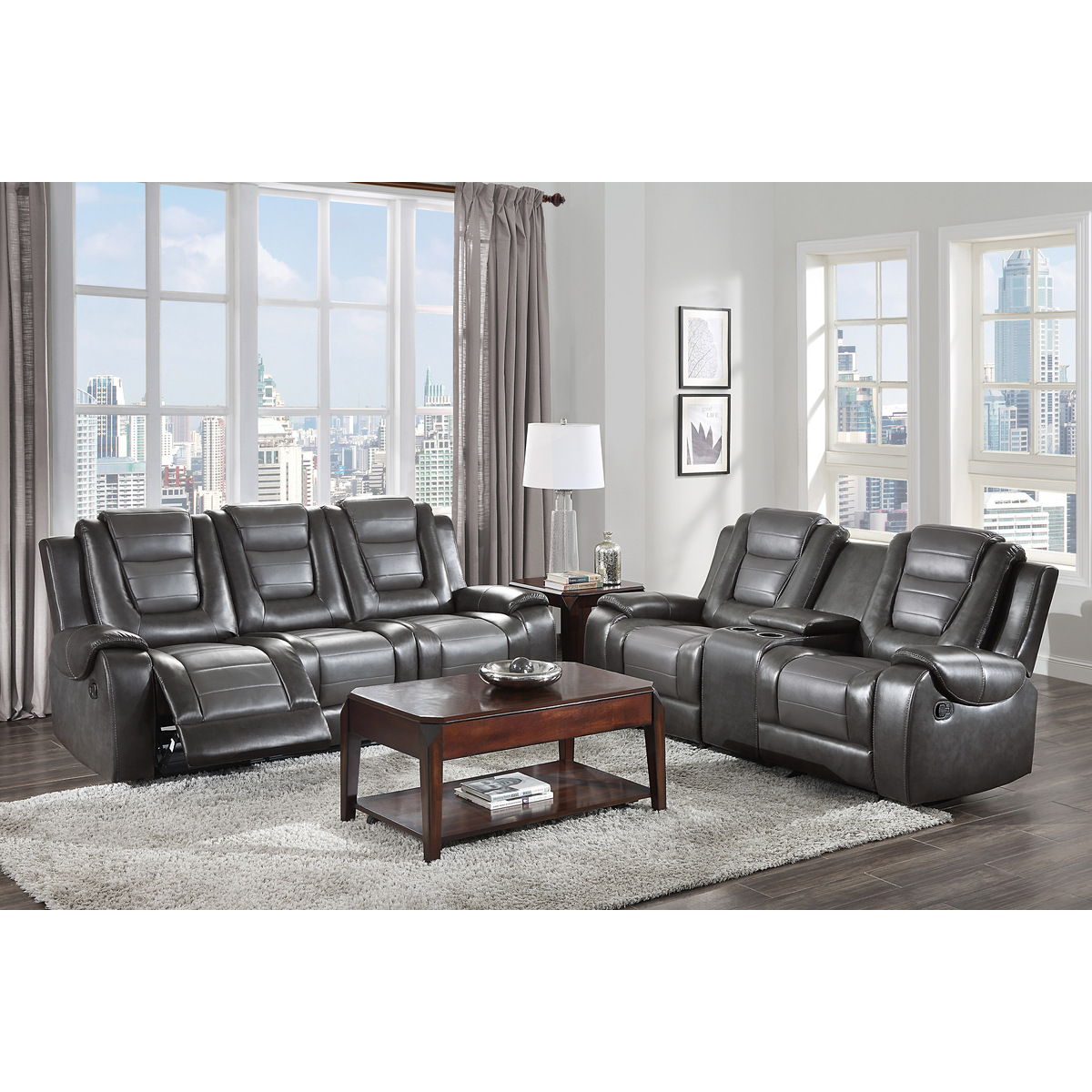 Briscoe - Double Glider Reclining Loveseat With Center Console