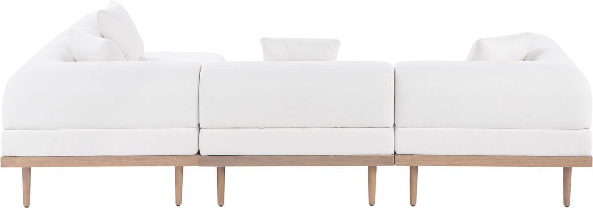 Laguna - 4 Piece 106.5" Upholstered Outdoor Patio Modular Sectional