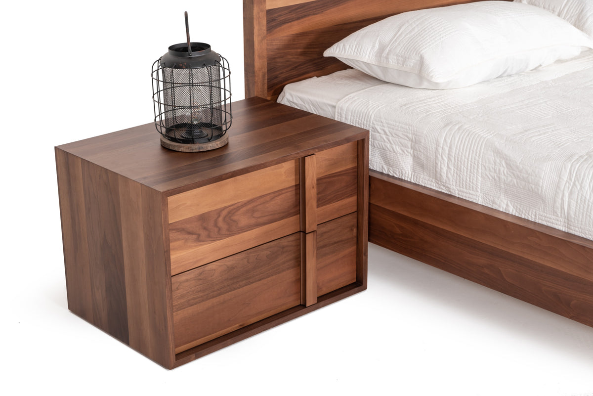 Queen Berlin - Modern Walnut Bedroom Set