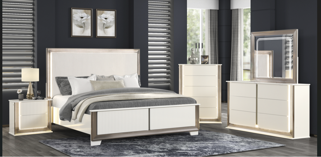 Opal Linen Beige Bedroom Set - Original