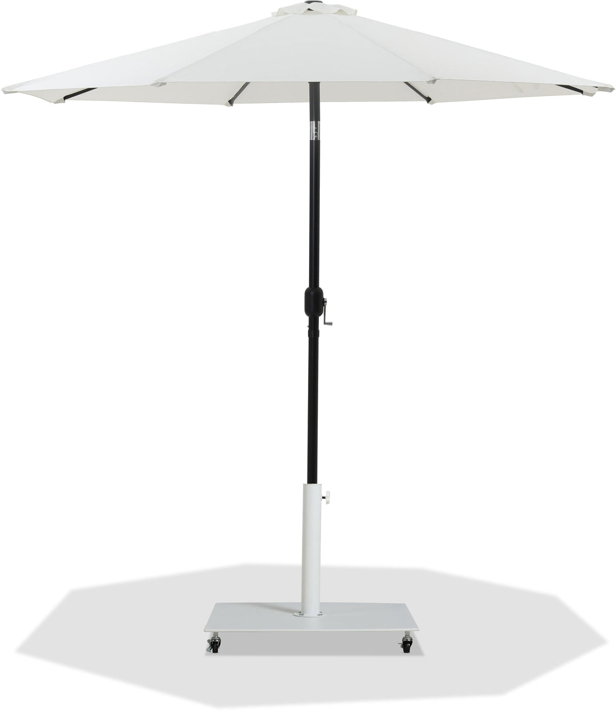 Fiji - Aluminum Patio Umbrella With Square White And Black Base