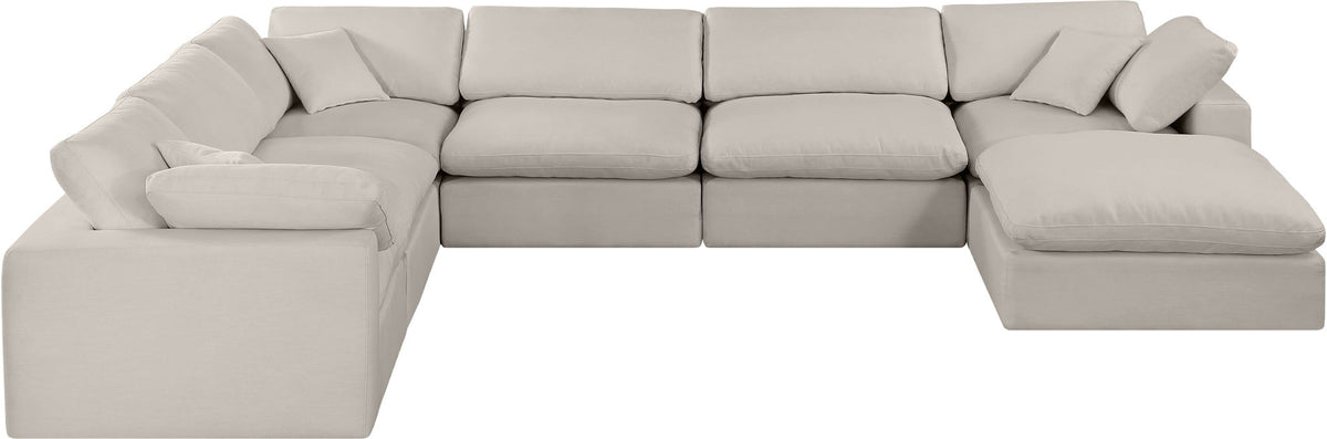 Comfy - 7 Piece Linen Modular Sectional With Chaise