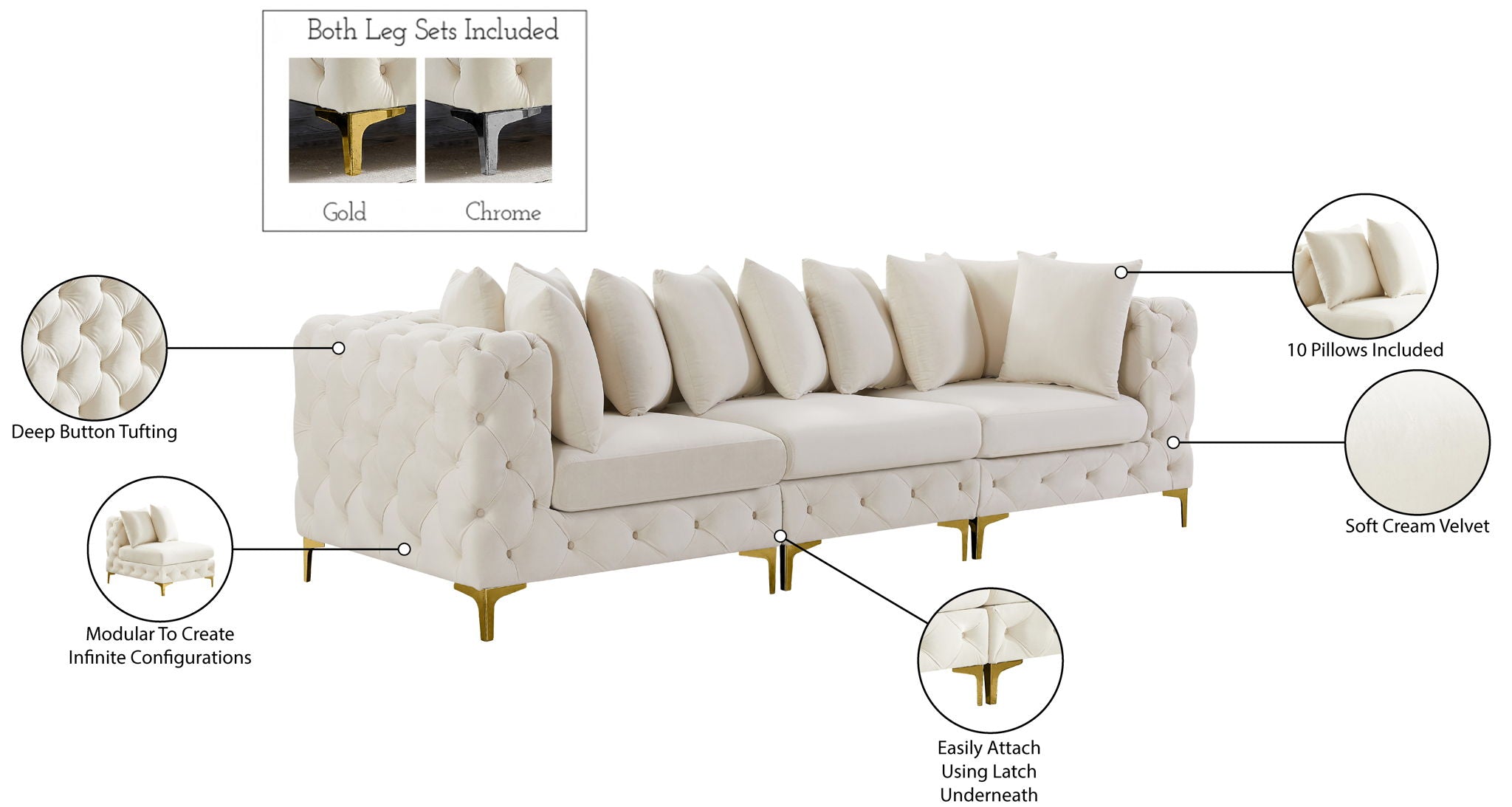 Tremblay - Modular Sofa - 3 Seats