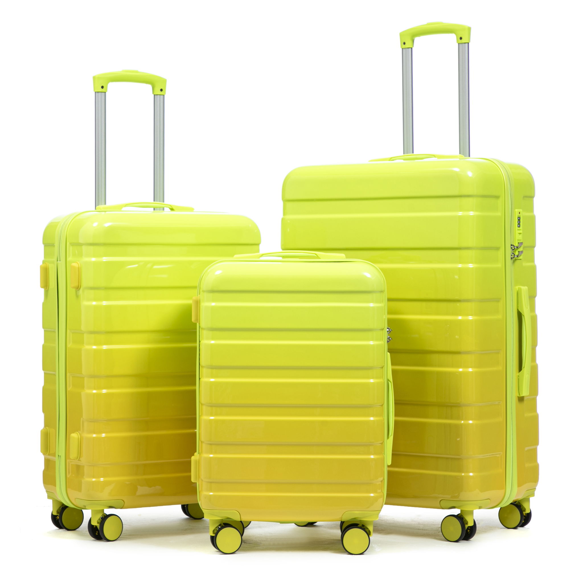 Luggage Set 20" /24" /28" With Combination Lock And Silent Wheels
