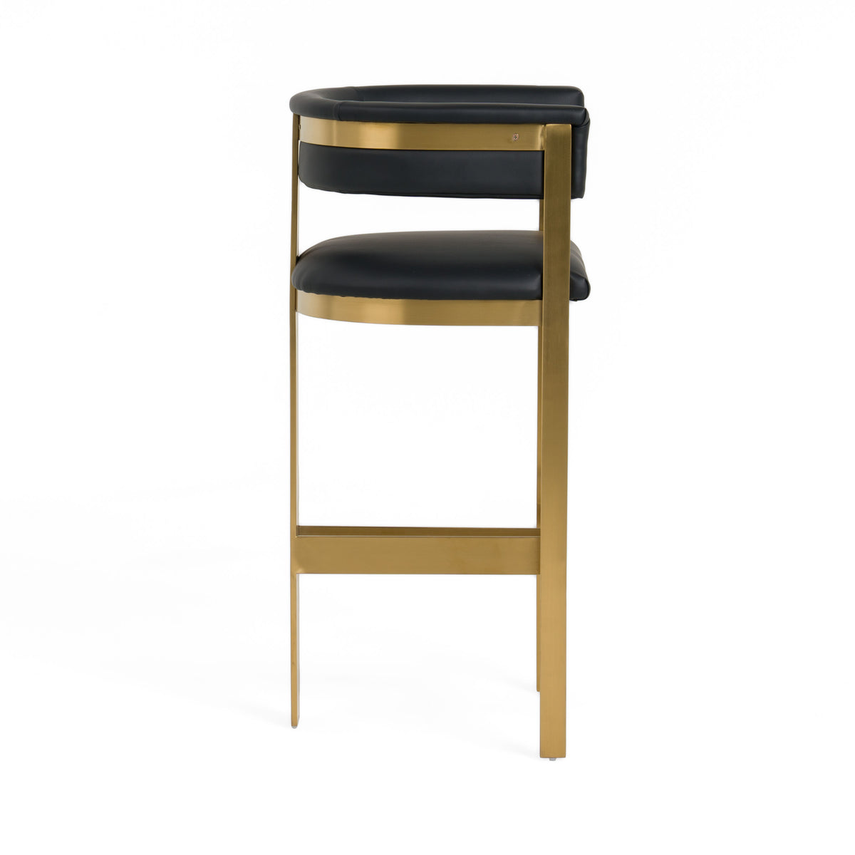 Boswell - Modern Black + Matte Gold Barstool