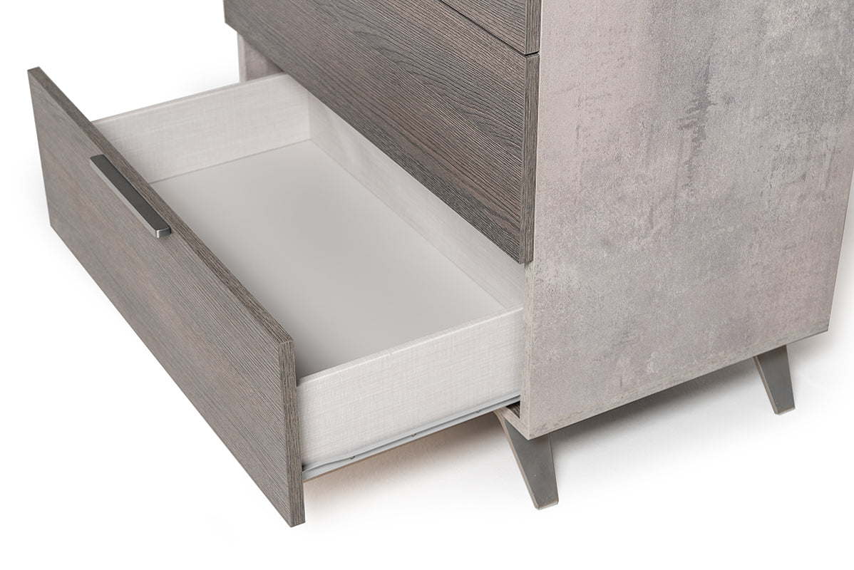 Nova Domus Bronx Italian Modern Faux Concrete & Grey Bedroom Set