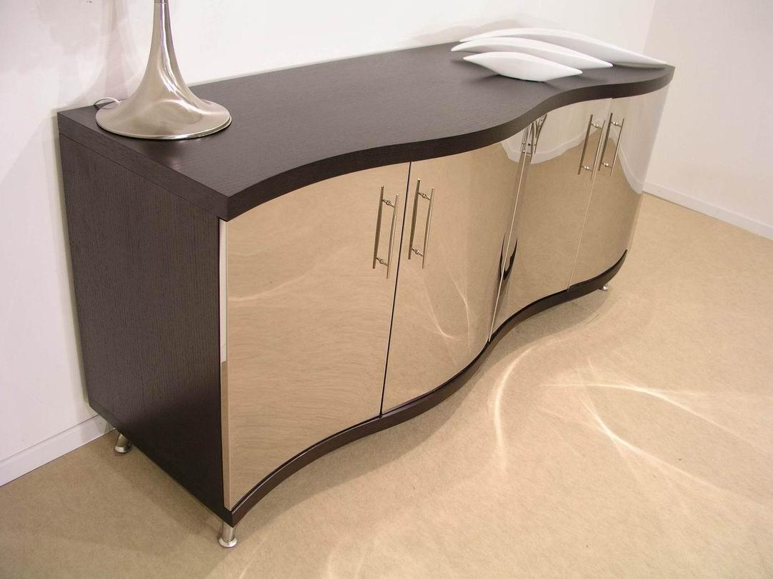 Waves Collection Modern Glass withChrome Stainless Steel Dining Table