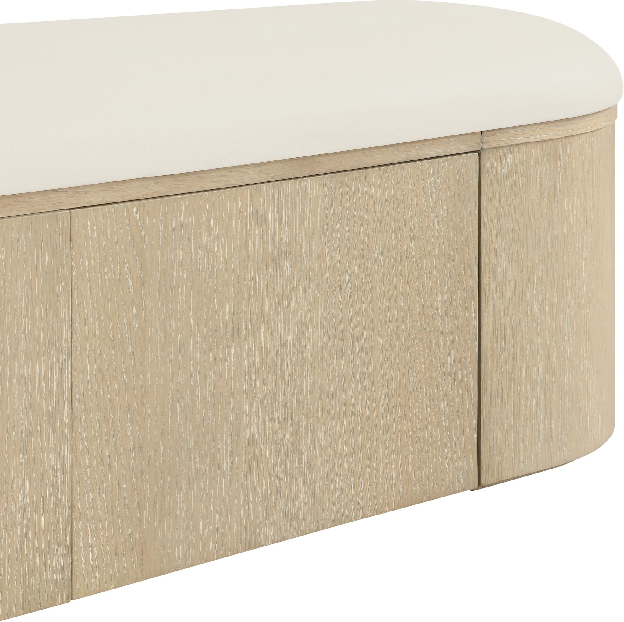 Velden - Upholstered Storage Bench With Stained Natural Base