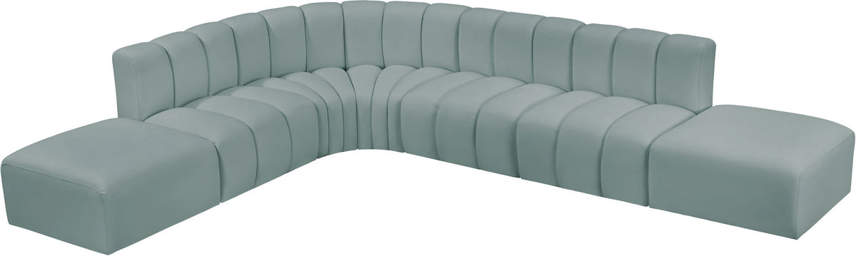 Arc - Faux Leather 7 Piece Corner Modular Sofa