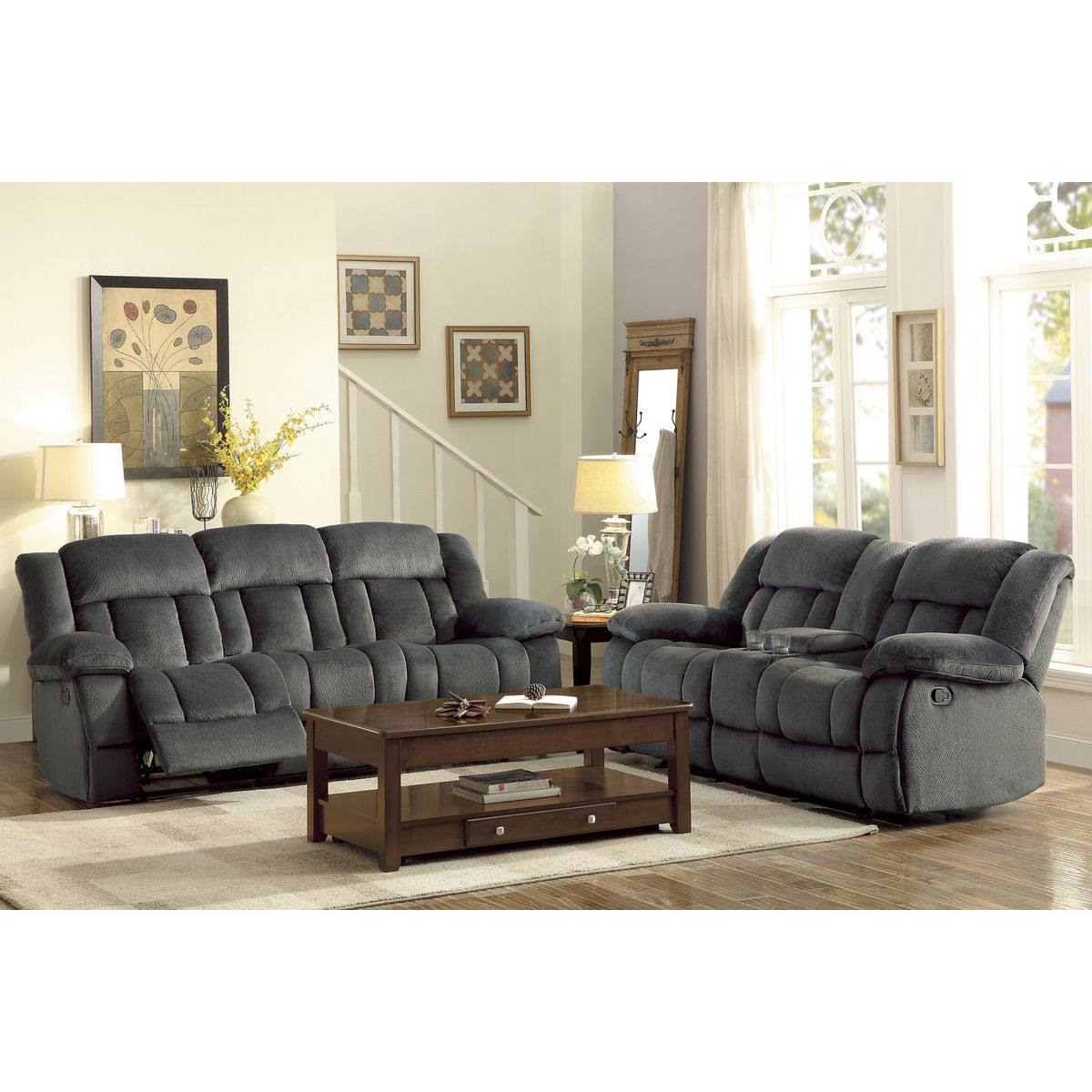 Laurelton - Double Glider Reclining Loveseat With Center Console