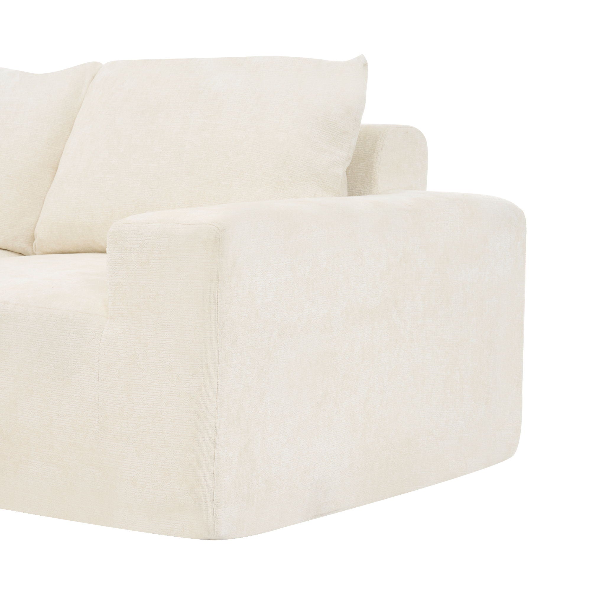 Modular Cloud Sectional Sofa Set, U-Shaped Upholstered Couch With Deep Seat