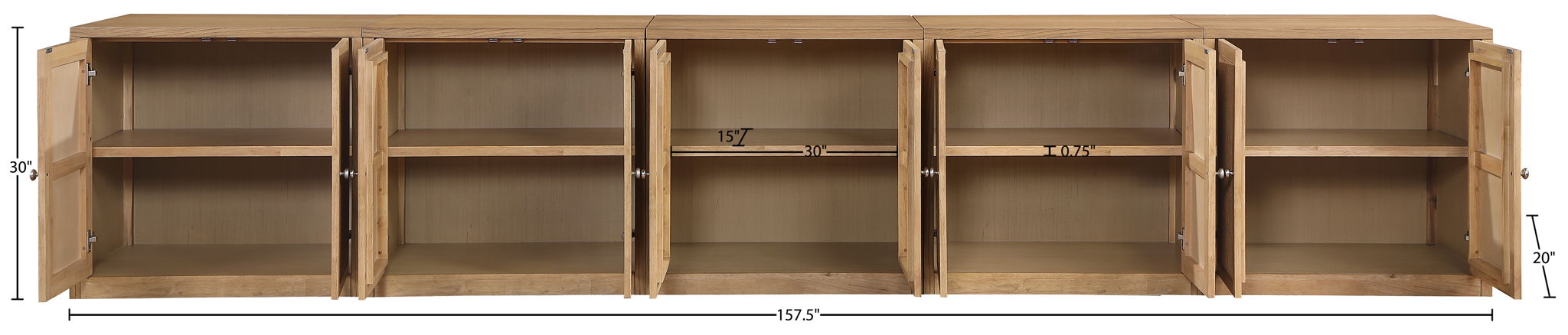 Vero - Solid Wood And Oak Venee Sideboard/Buffet