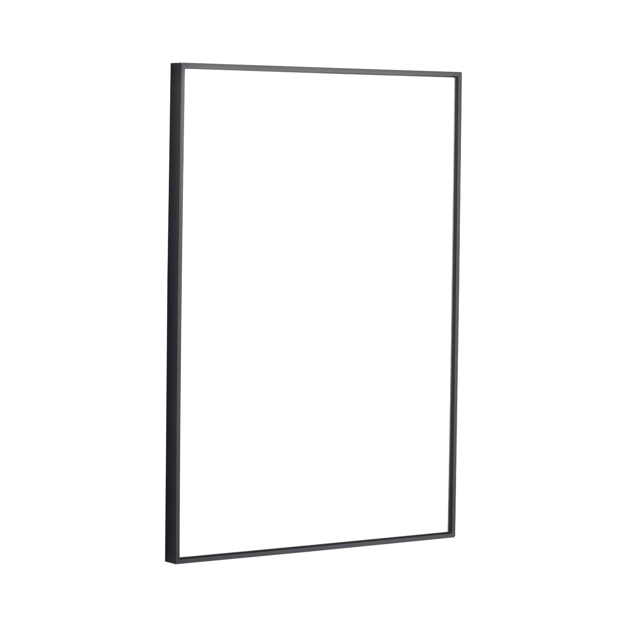 20" Rectangular Wall Mounted Mirror - Black