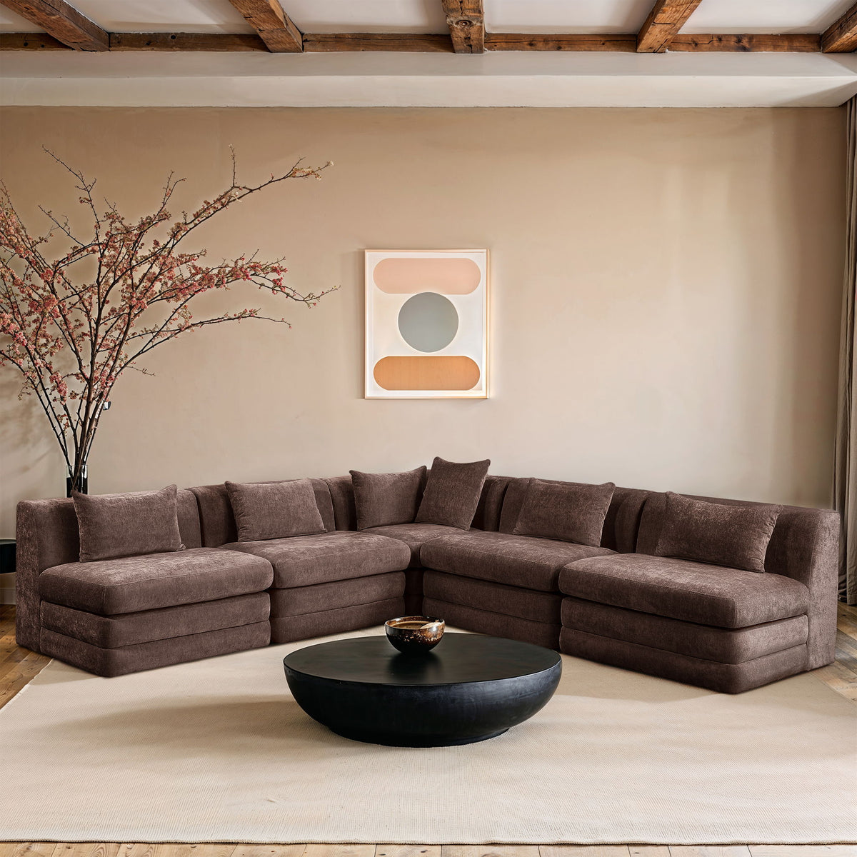 Stellar - 5 Piece Upholstered Modular Sectional